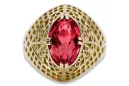 Ruby 14K Yellow gold Ring Vintage style vrc030y
